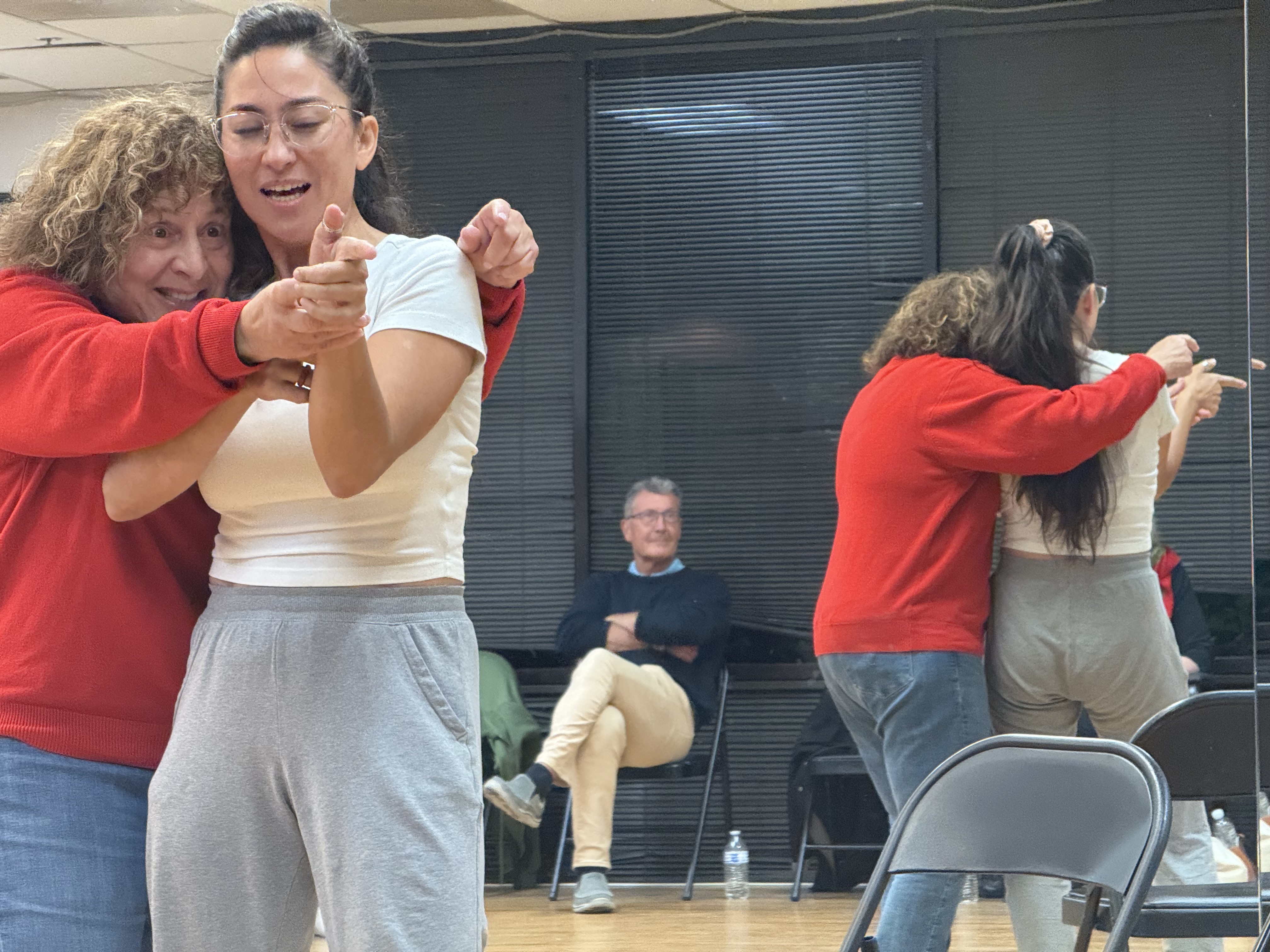 Workshop group sharing a joyful moment together